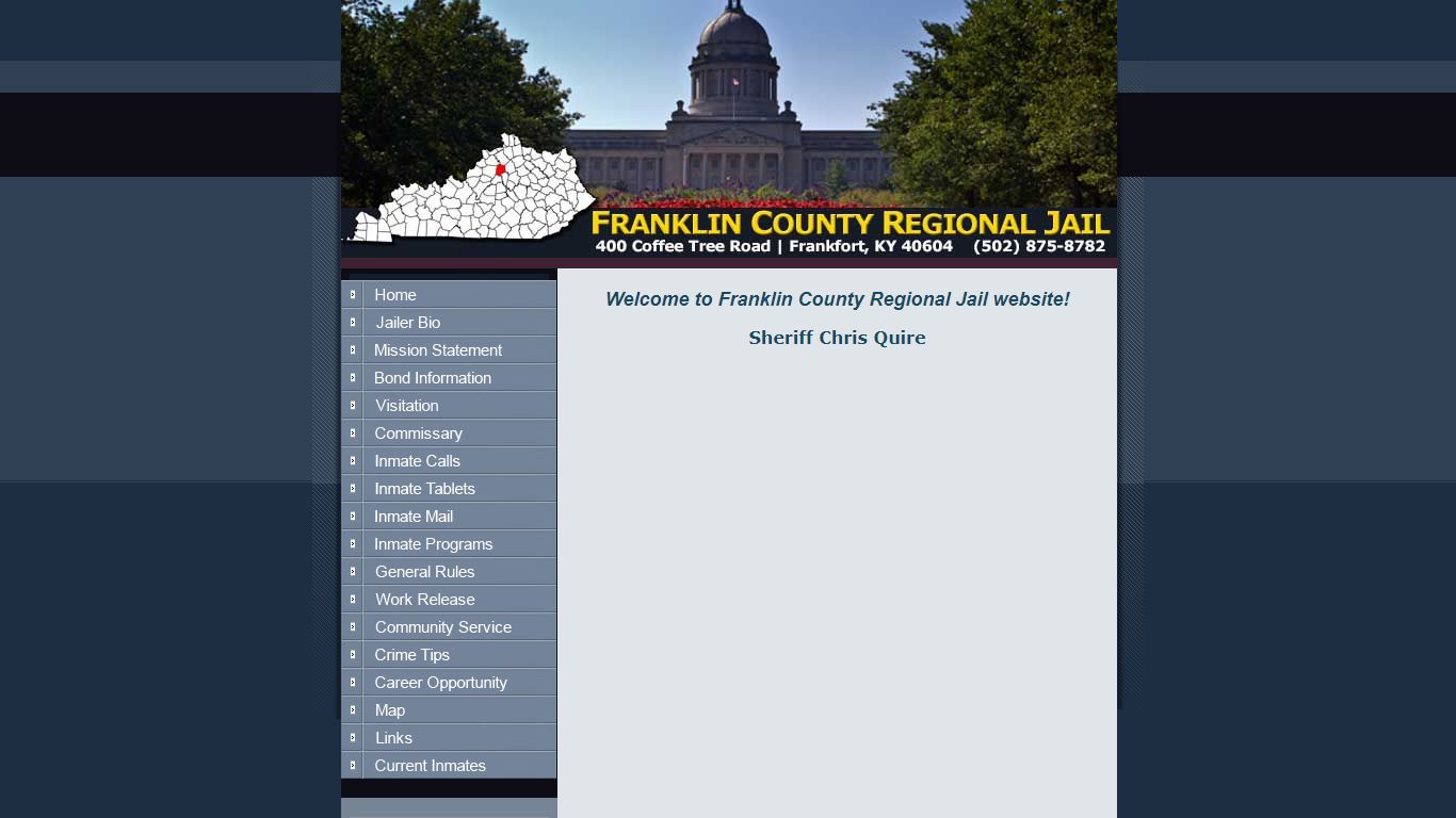 Welcome to the Franklin County Regional Jail